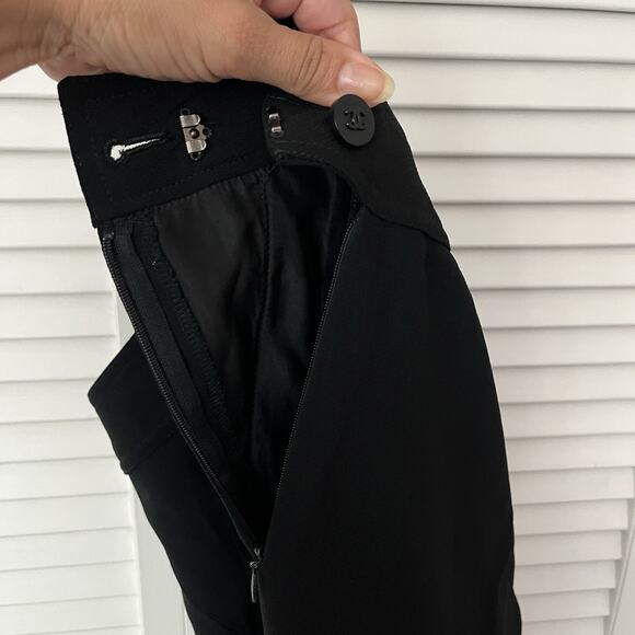 Chanel black pants, vintage 80's straight leg trousers high-rise size IT 36/XS-S - Picture 7 of 11